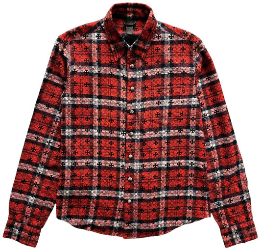CHROME HEARTS 'LOOSE ENDS' RED FLANNEL