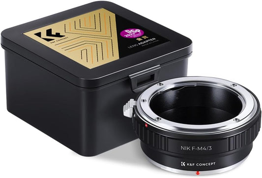 K&F CONCEPT マウントアダプター ニコン対応 Fマウント マイクロフォーサーズ 変換 Nikon対応 Fマウントレンズ Micro 4/3カメラ装着用 マイクロフォーサーズ カメラボディ用 マウント変換アダプター 無限遠実現 高精度 メーカー直営店