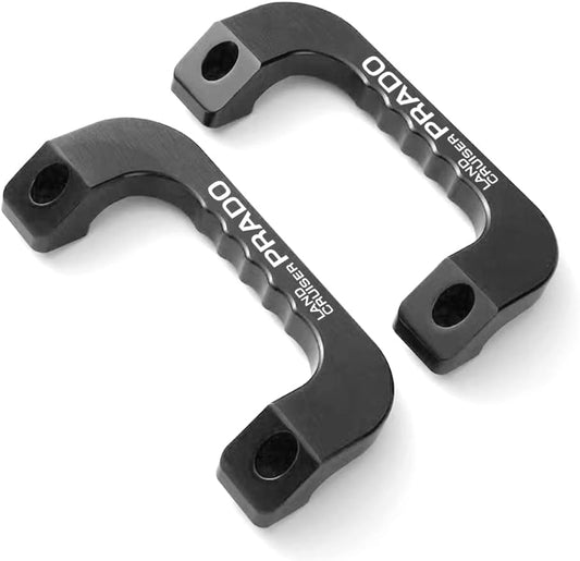 Toyota Land Cruiser Prado 150 Series Assist Grip Left and Right Set Aluminum Hilux Van Grab Genuine Replacement Design (Black)