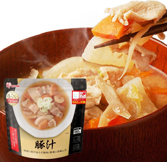 Iris Ohyama Range de Pa Cook Range-Up Pork Broth, Boil-in-Bag, 6.3 oz (180 g), Side Dish, Microwaveable