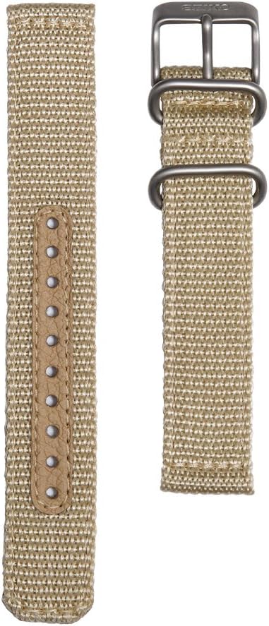 [Seiko Package] 4K10JZ 5 SNK803K2 Genuine 18mm Beige Nylon Belt