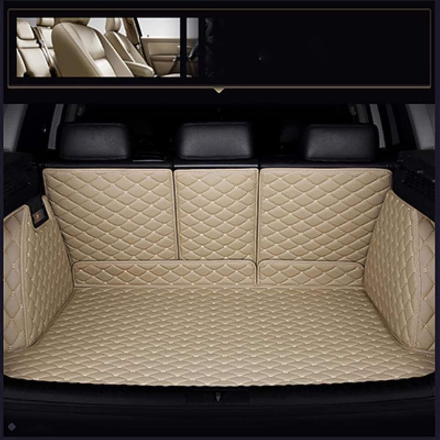 Custom Car Trunk Mat For Toyota Prius 30 Series ZVW30 2009-2017 XPE Leather Luggage Mat Cargo Mat Full Set Waterproof Car Trunk Mat All Weather Abrasion Resistant Dirt Resistant Interior Parts Car