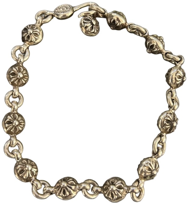 CHROME HEARTS 'CROSSBALL' 10IN BALL CHAIN BRACELET