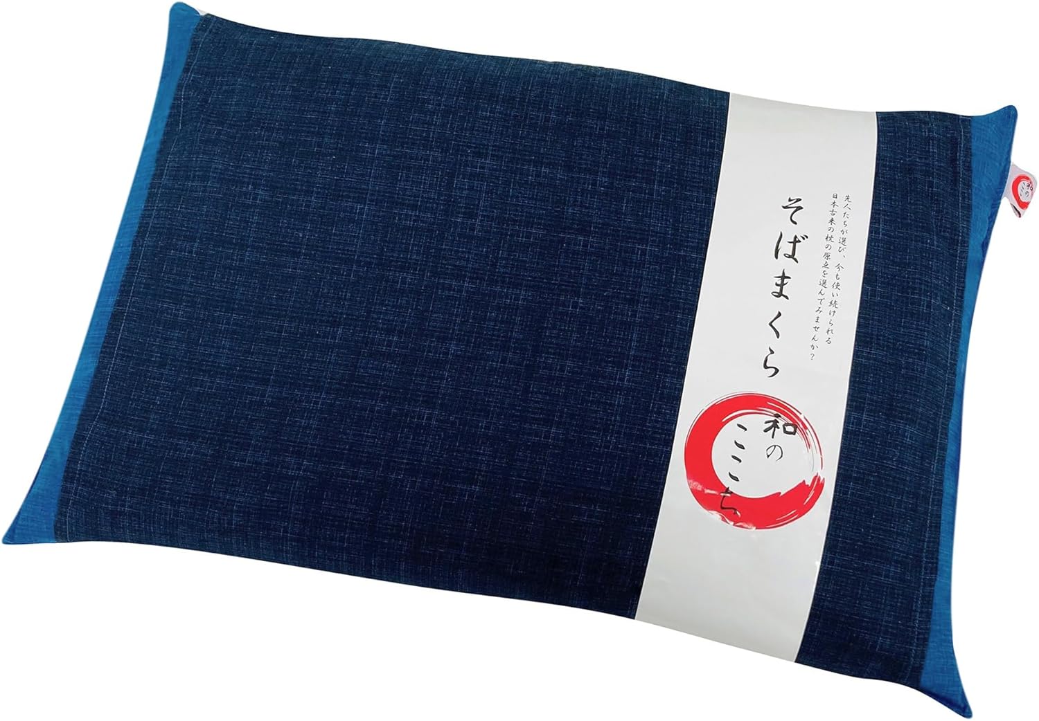 MORIPiLO 4621351 Morishita Buckwheat Husk Pillow, Made in Japan, Japanese Comfort, Blue, 16.9 x 24.8 inches (43 x 63 cm), Large, Washable Cover, Japanese Pattern, 100% Cotton Material