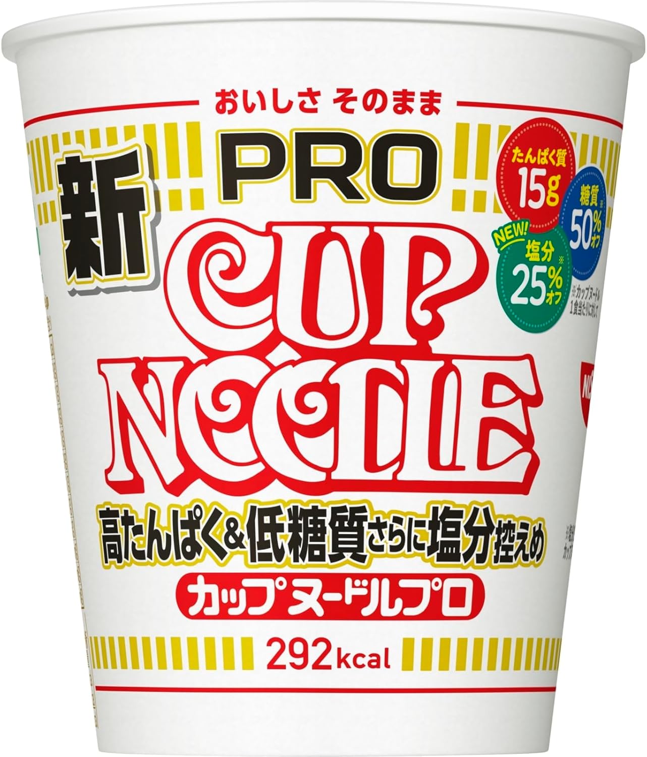 Cupnoodle PRO Nissin Foods Cup Noodles, High Protein & Low Sugar Content and Low Salt Content (Delicious Tasty) 2.6 oz (75 g)