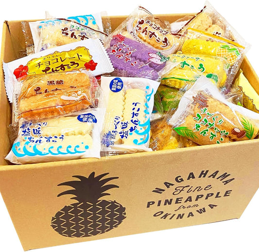 Nagahama Shoten Chinsuko Assortment [Full 20 varieties, over 150 pieces] Okinawa souvenir, imperfect, Okinawa souvenir, sweets