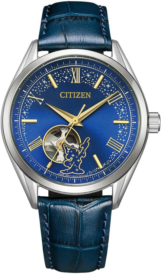 Citizen NH9115-02L Wristwatch, Disney Collection, Motif: Disney FANTASIA, Mechanical, Mechanical Watch, Waterproof, Blue, Men's