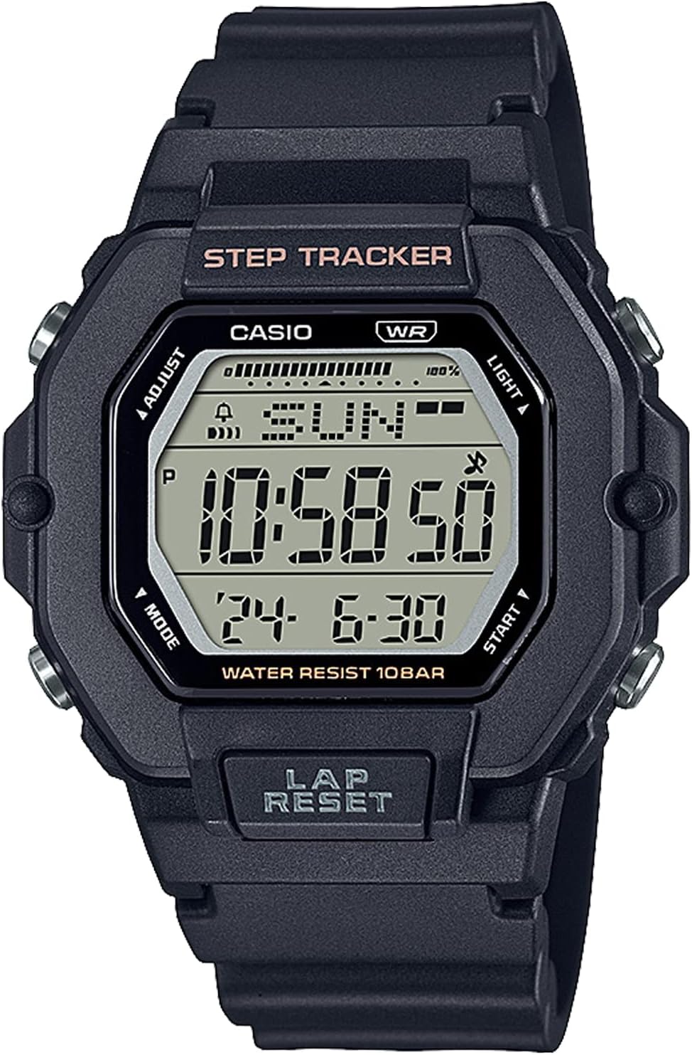 Casio LWS-2200 Watch, Casio Collection, Black, Modern