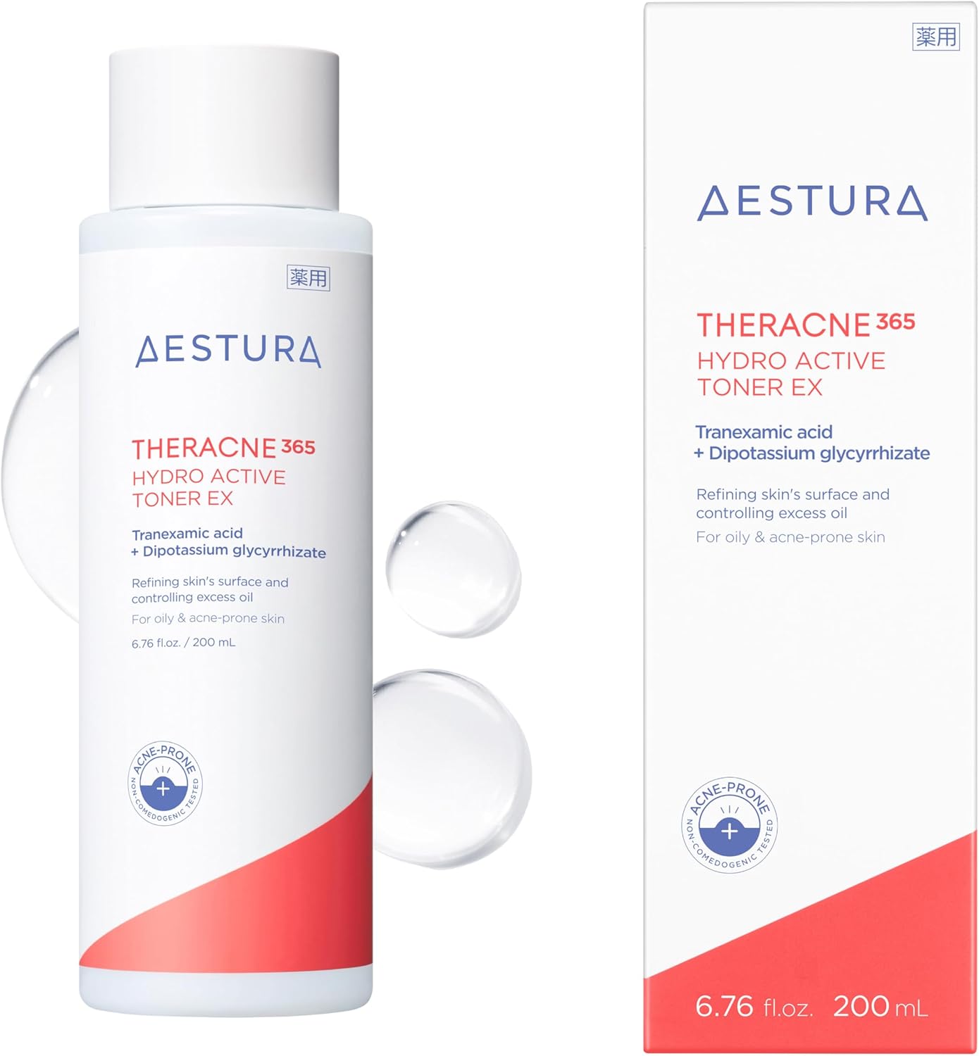 AESTURA Teracne 365 Medicated Acne Toner, 6.8 fl oz (200 ml), Lotion, Acne Care, Rough Skin, Acne Prevention, Skin Care, Tranexamic Acid, Oily Skin, Acne Skin, Quasi-drug