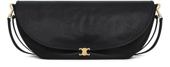 CELINE Halfmoon soft Triomphe bag in supple shiny lambskin - Image 1