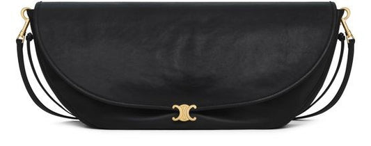 CELINE Halfmoon soft Triomphe bag in supple shiny lambskin - Image 1