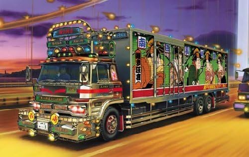 青島文化教材社 1/32 爆音デコトラ No.02 弾丸特急 ロングシャーシ保冷車