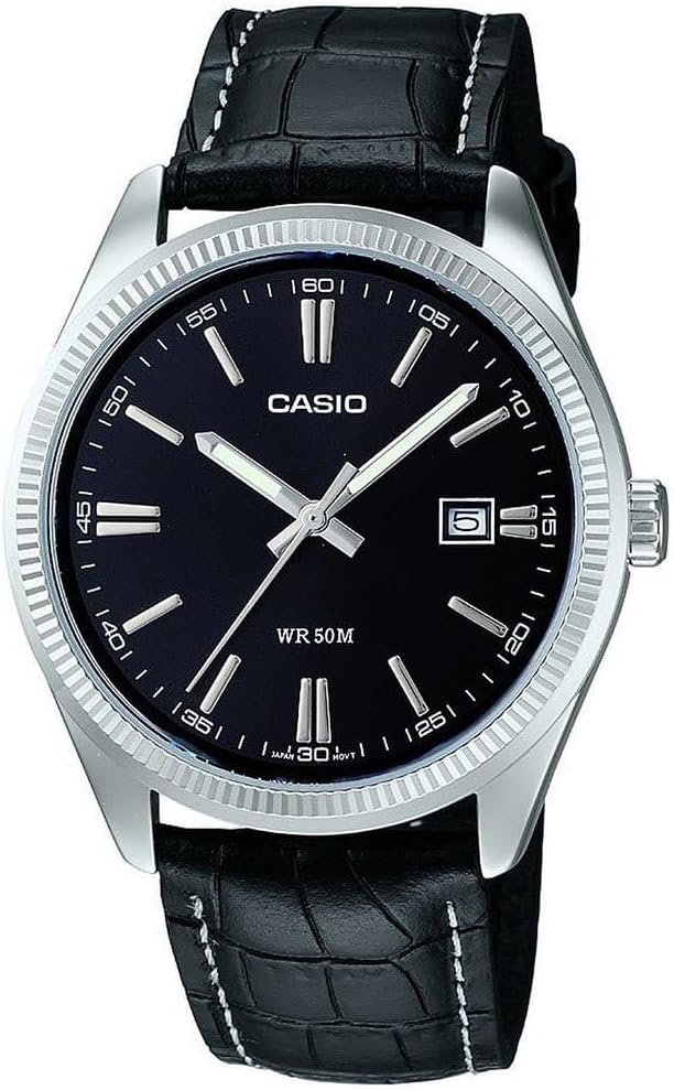 Casio LTP-1302L-1A Women's Quartz Watch, Black, Strap