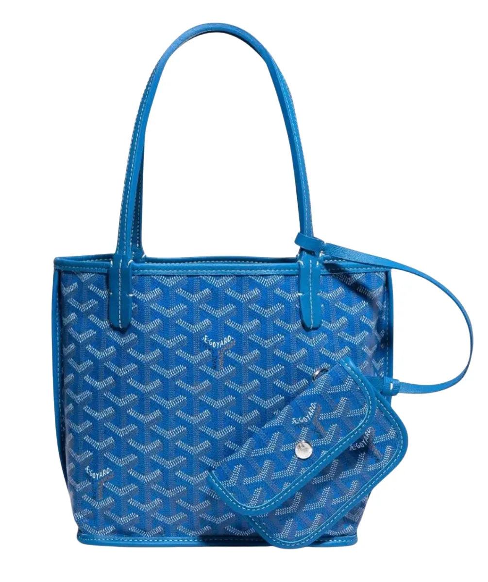 GOYARD 'ANJOU MINI' BLUE BAG