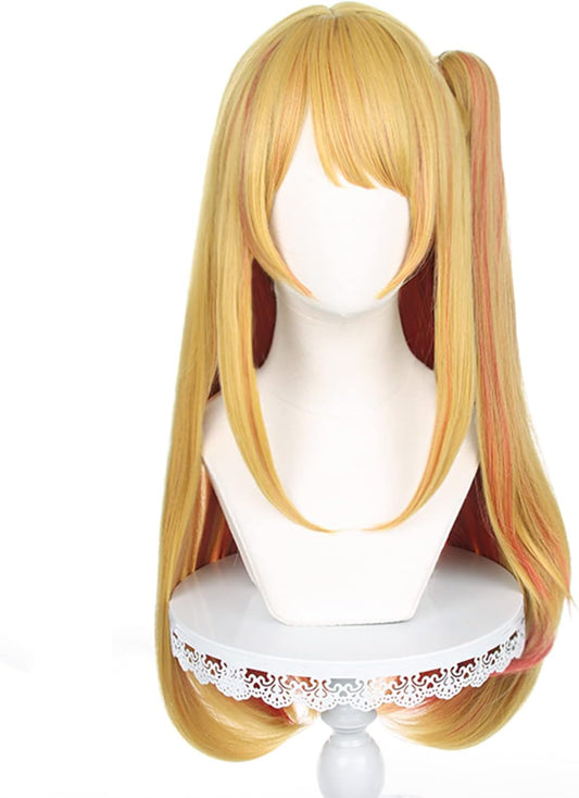 LVMEY Ruby Hoshino Cosplay Wig, Disguise, Heat Resistant Wig, Cosplay Costume, Accessory for Cosplay, Includes Wig Net, Comic Event, Halloween, Christmas, Cultural Festivals, Festivals, School