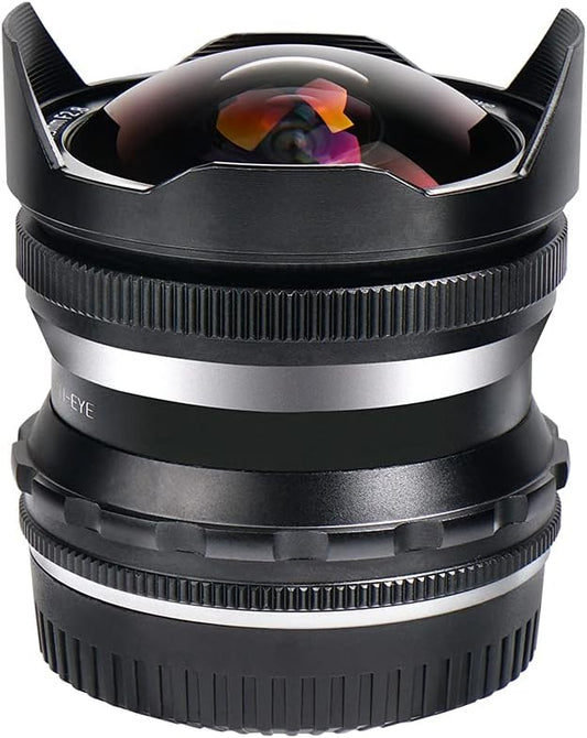 PERGEAR 7.5mm F2.8 Camera Replacement Lens Ultra Wide Angle Fisheye Lens Manual Focusing Fixed Lens for Nikon Z-Mount APS-C Mirrorless Camera Z50 Camera (Nikon Z-Mount APS-C)