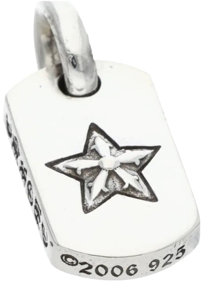 CHROME HEARTS 'DAGGERED STAR' DOG TAG PENDANT