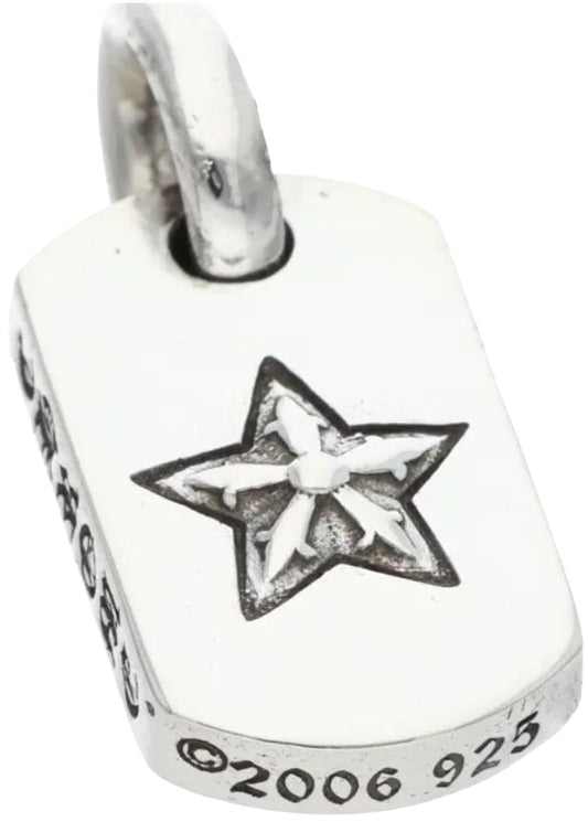 CHROME HEARTS 'DAGGERED STAR' DOG TAG PENDANT