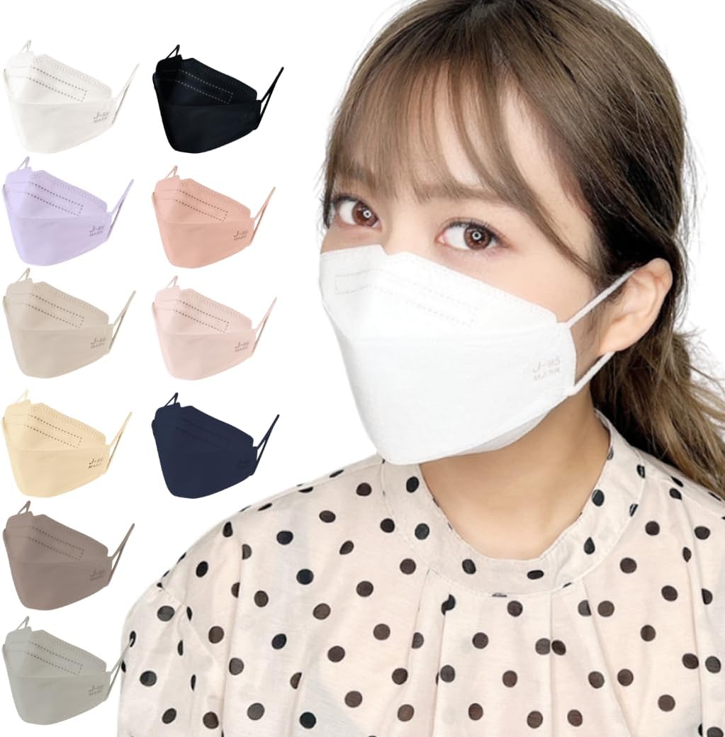J-95MASK Medical Mask, Class 3 Compliant, Genuine Product, MAID IN Japan, 30 Individually Packaged, Made in Japan, Casual, 4 Layers Suitable for Suit, 3D Fit Mask, Non-woven Mask, Plain Color, JN95MASK