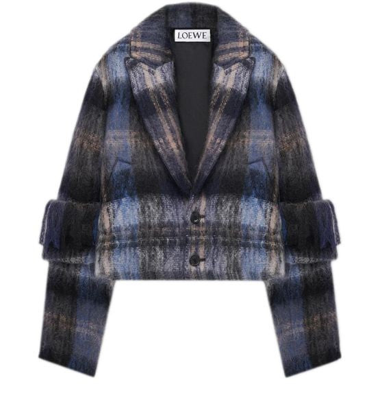 LOEWE Mohair and wool blend striped jacket - Image 1