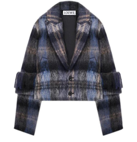 LOEWE Mohair and wool blend striped jacket - Image 1