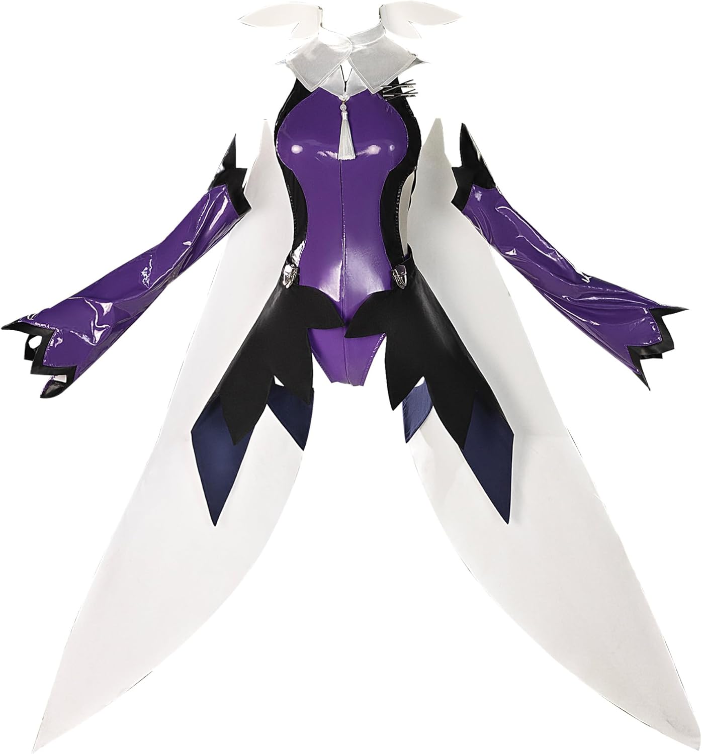 Miccostumes Women's Adult Magical Anime Game Sleeveless Bodysuit Leotard Costume Set Cute Moe Cosplay Costume Cosplay Disguise Transformation Photography Ghost Purple