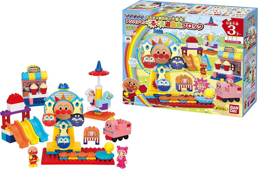Bandai BlockLabo BlockLabo Anpanman Big Ferris Wheel Transformation! Anpanman Carousel Amusement Park Block Target Age 3 Years and Up