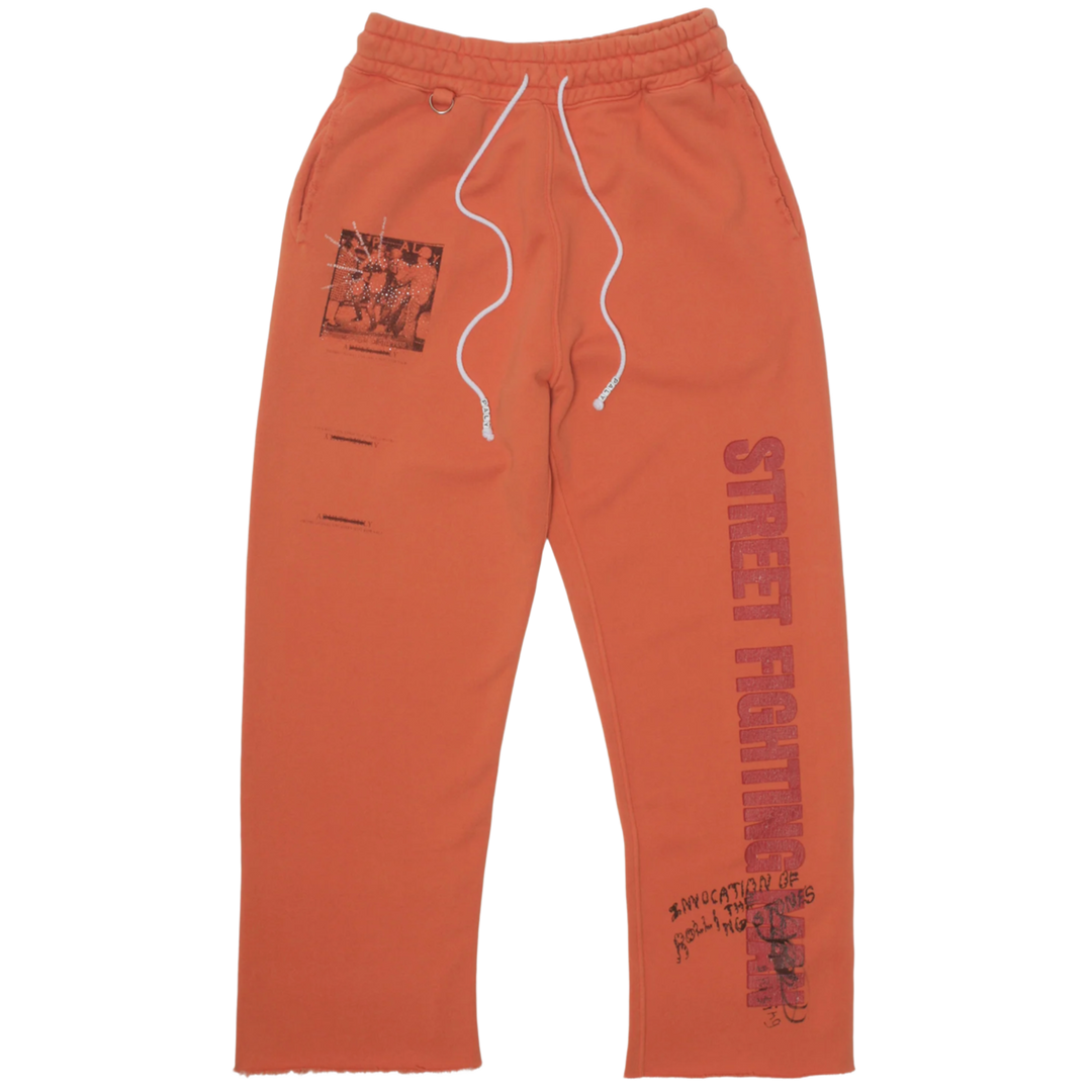 PALY ROLLING STONES 'NO EXPECTATION' ORANGE SWEATPANTS