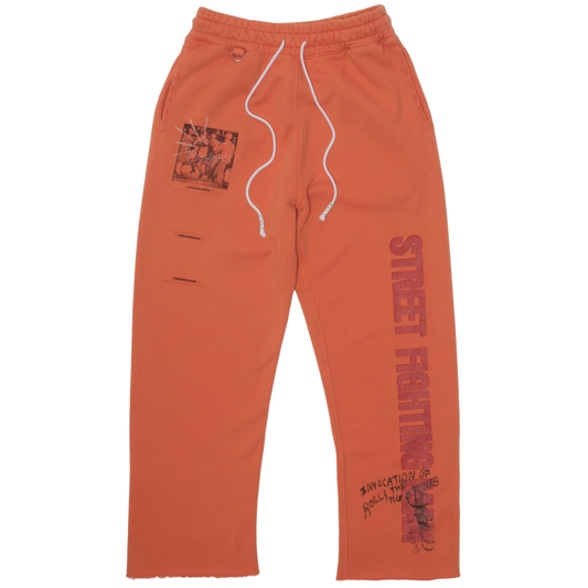 PALY ROLLING STONES 'NO EXPECTATION' ORANGE SWEATPANTS