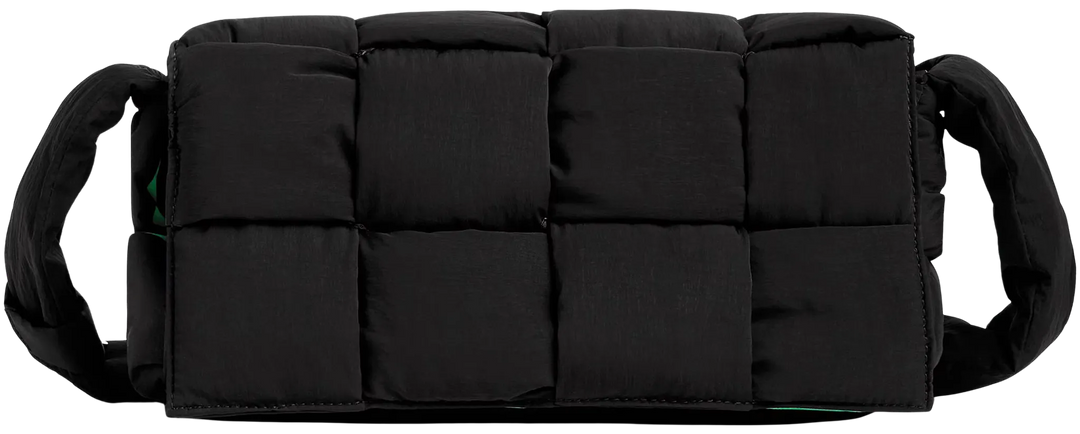 BOTTEGA VENETA 'BLACK PARAKEET' PADDED TECH CASSETTE BAG