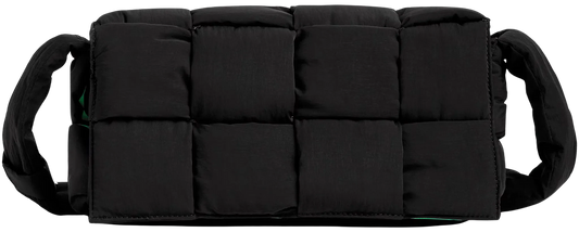BOTTEGA VENETA 'BLACK PARAKEET' PADDED TECH CASSETTE BAG