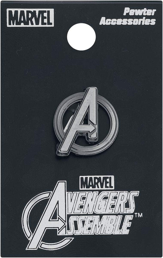 Marvel Pin de solapa unisex con logotipo de los Vengadores de Marvel para adulto, plateado, 1 de EE. UU