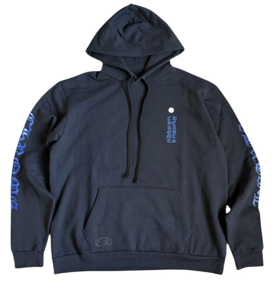 CHROME HEARTS 'BLACK/BLUE' VERTICAL LOGO HOODIE