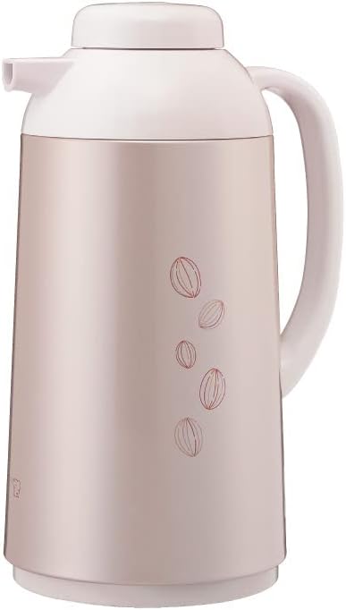 Zojirushi AG-LC10-PA Glass Hand Pot, 3.2 gal (1.0 L), Vacuum Insulated Construction, Heat Insulation, Tabletop Pot, Feather Touch, Just Press Lightly, Includes Handle, Pink