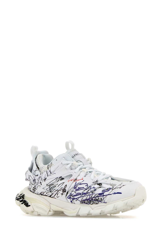 Balenciaga バレンシアガホワイトメッシュとラバートラックスニーカー - Image 1