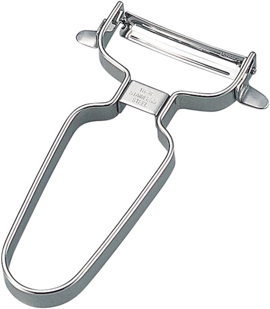 Shimomura Industry KIB-608 Kitchen Bar, Curved Peeler, Dishwasher Safe, Made in Niigata, Tsubamesanjo, Black, 4.9 x 2.0 x 1.0 inches (125 x 50 x 25 mm)