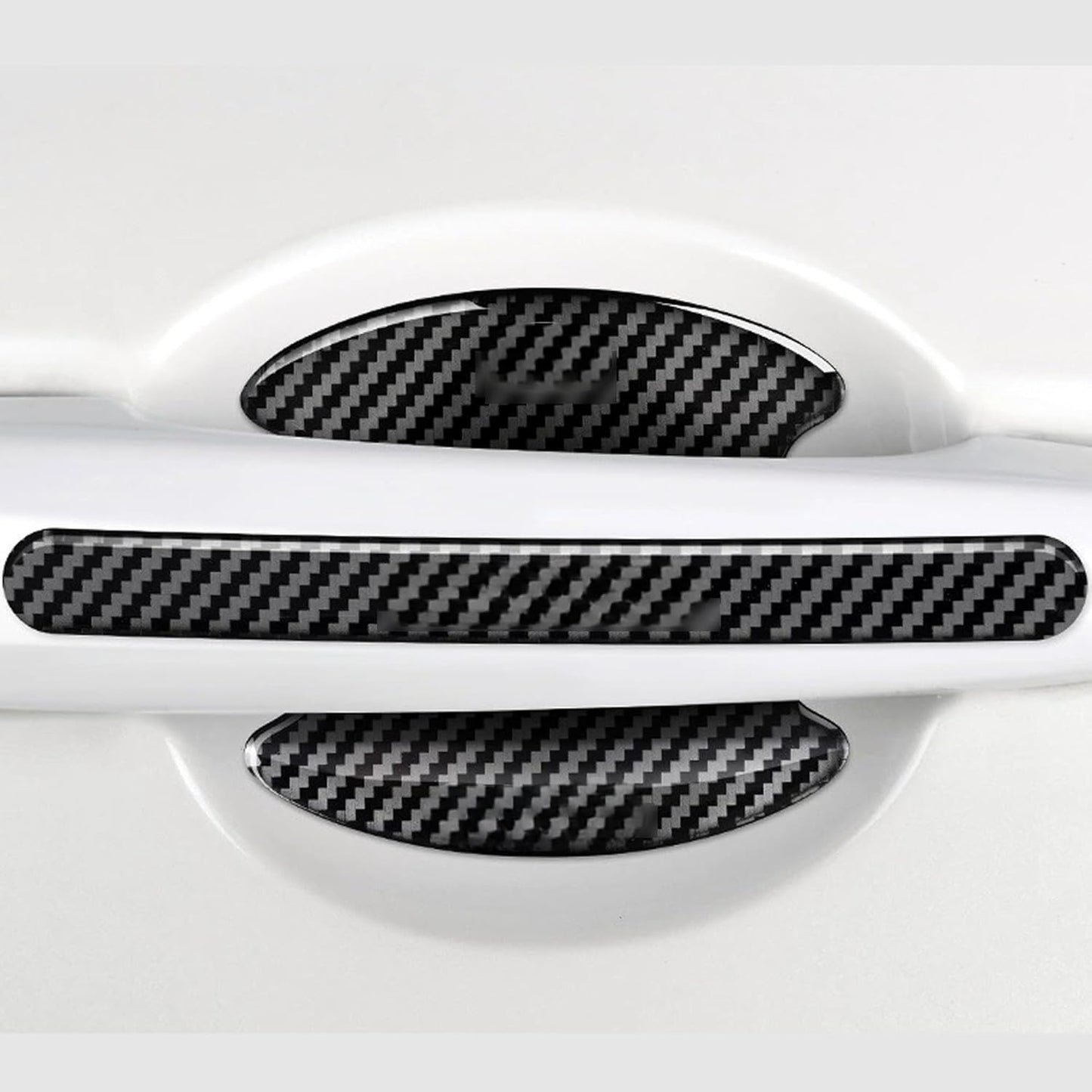 Door Handle Protector, For Toyota, 8-Piece Set, Carbon Fiber, Scratch Resistant, Scratch Cover, Sticker, Protective Film, Fits Corolla / RAV4 / Camry / Highlander, Car Exterior Accessories