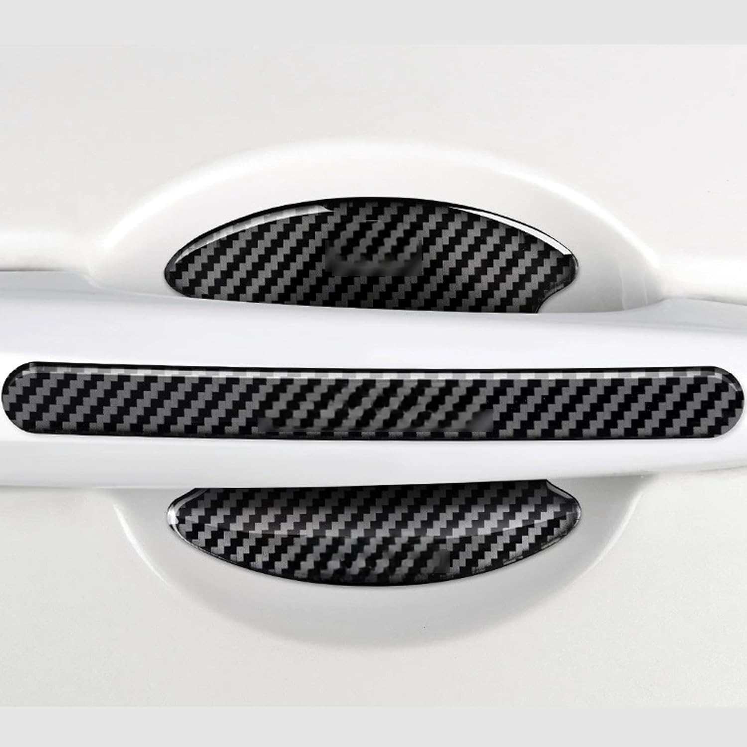 Door Handle Protector, For Toyota, 8-Piece Set, Carbon Fiber, Scratch Resistant, Scratch Cover, Sticker, Protective Film, Fits Corolla / RAV4 / Camry / Highlander, Car Exterior Accessories