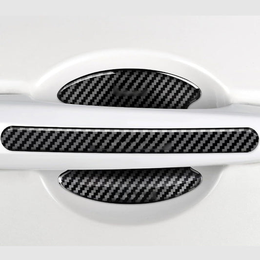 Door Handle Protector, For Toyota, 8-Piece Set, Carbon Fiber, Scratch Resistant, Scratch Cover, Sticker, Protective Film, Fits Corolla / RAV4 / Camry / Highlander, Car Exterior Accessories