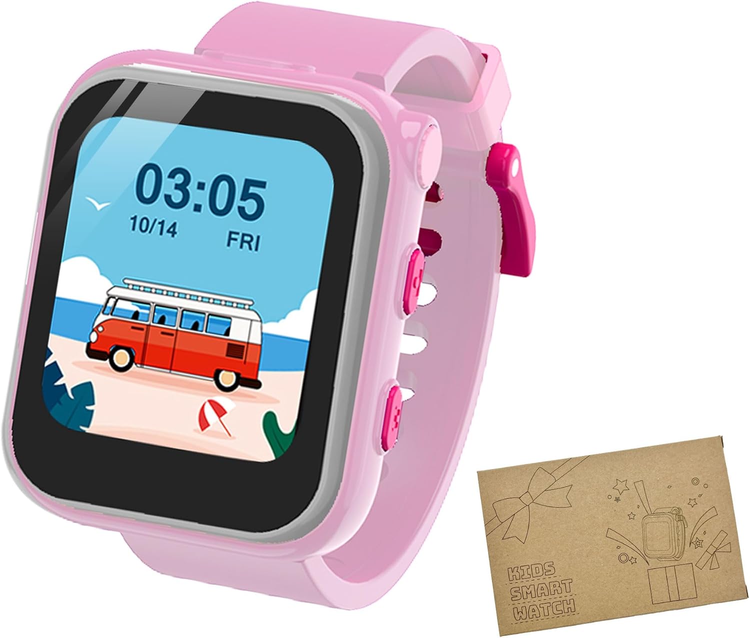 MTK KSW01 Children's Wristwatch, Smart Watch, Japanese Planning, Authentic Product, Children, Girls, Boys, Japanese Toy, Camera, Games, Selfies, Learning, Education, Music, Alarm, Gift, Christmas,