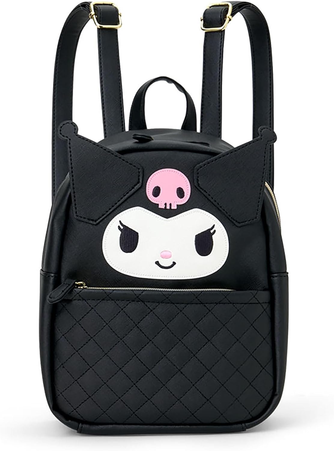 Sanrio Face-shaped Backpack Kuromi PU Leather For Ages 3 and Up 159263