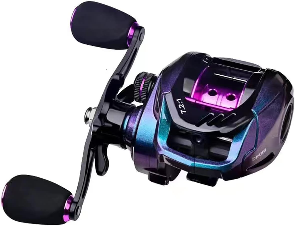 Bait Reel Sea Bass Fishing Right Handle Max Drag Force 6kg Gear Ratio 7:2:1 Lightweight Casting (Right)