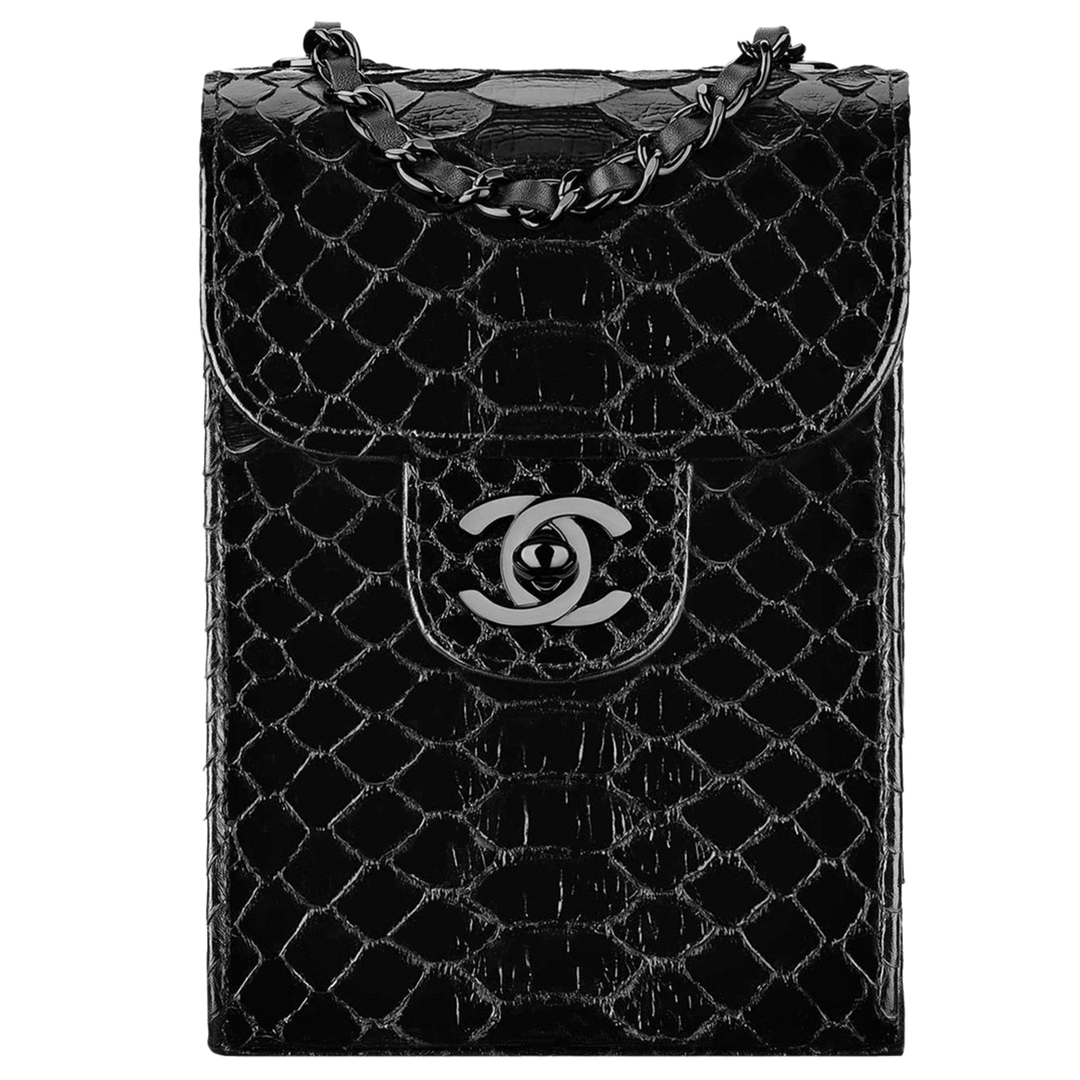 CHANEL EXTRA MINI PYTHON WALLET ON CHAIN