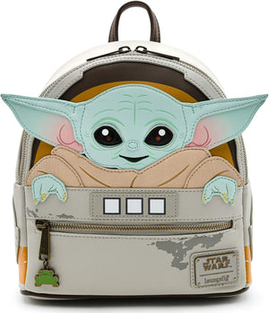 Loungefly Star Wars Baby Yoda The Mandalorian - Bolso de hombro con doble correa para mujer, Multi