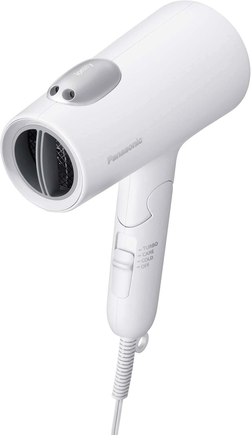 【Panasonic Store Plus Model】Panasonic Ionity Hair Dryer with Negative Ions, Quick Drying, Strong Airflow EH-NE7M-W, Warm White