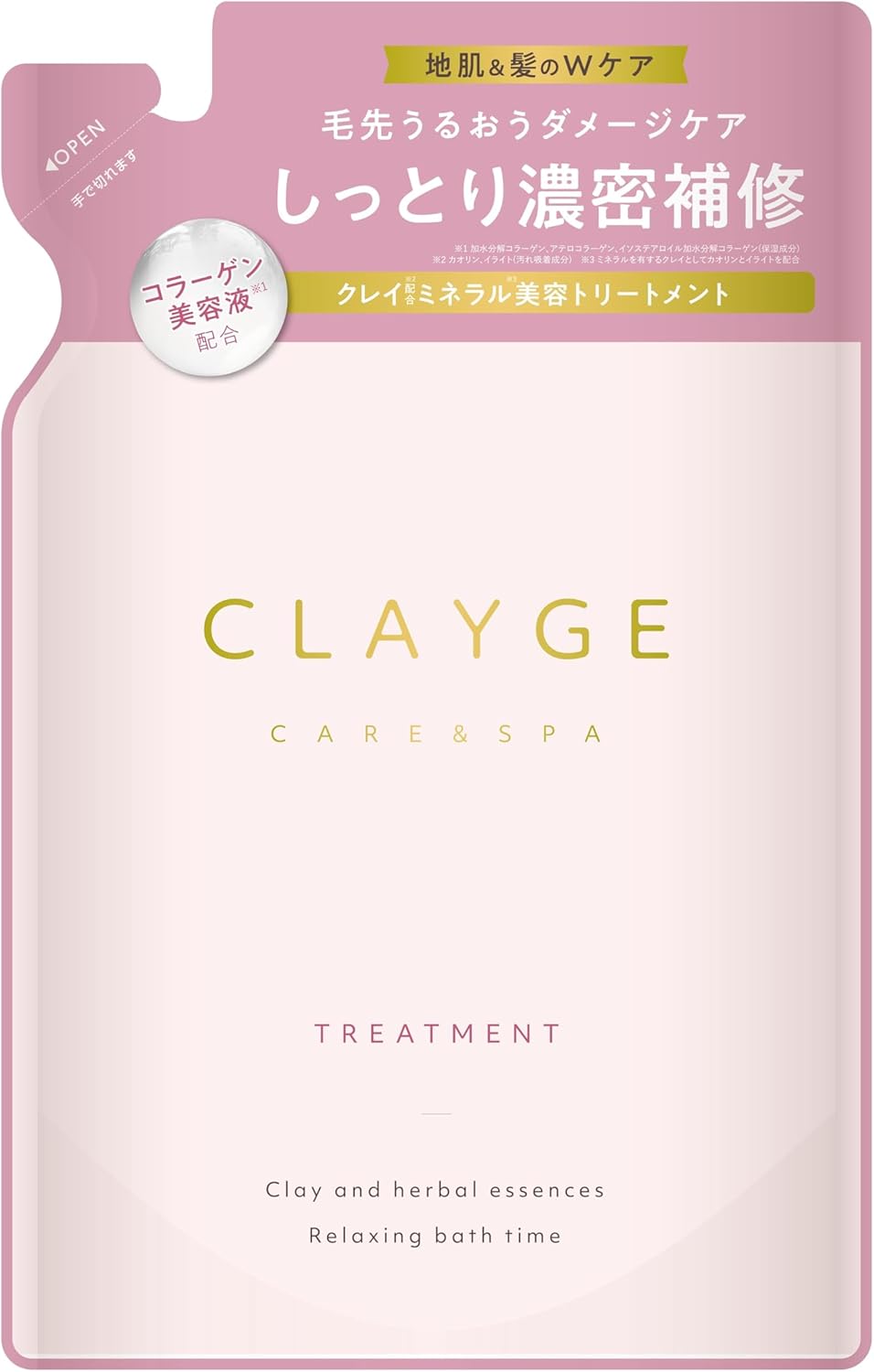 CLAYGE Treatment M, Moist and White Jasmine & Musk Scent, Refill, 13.5 fl oz (400 ml) (x1), Single Item