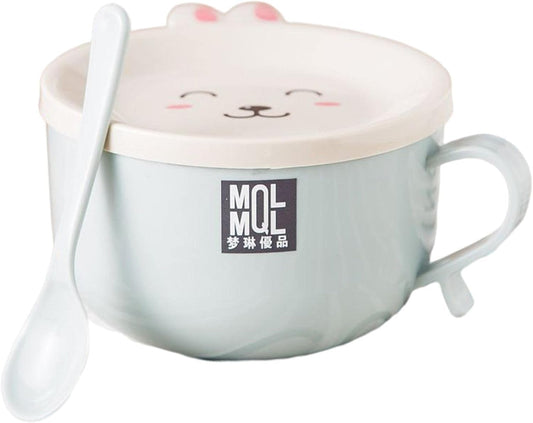 Ramen bowl with lid, cute cat instant ramen bowl, ramen bowl with chopsticks and spoon, ramen rice cooker soup bowl, salad bowl, cereal bowl, pasta bowl, dessert bowl with handle, udon, soba
