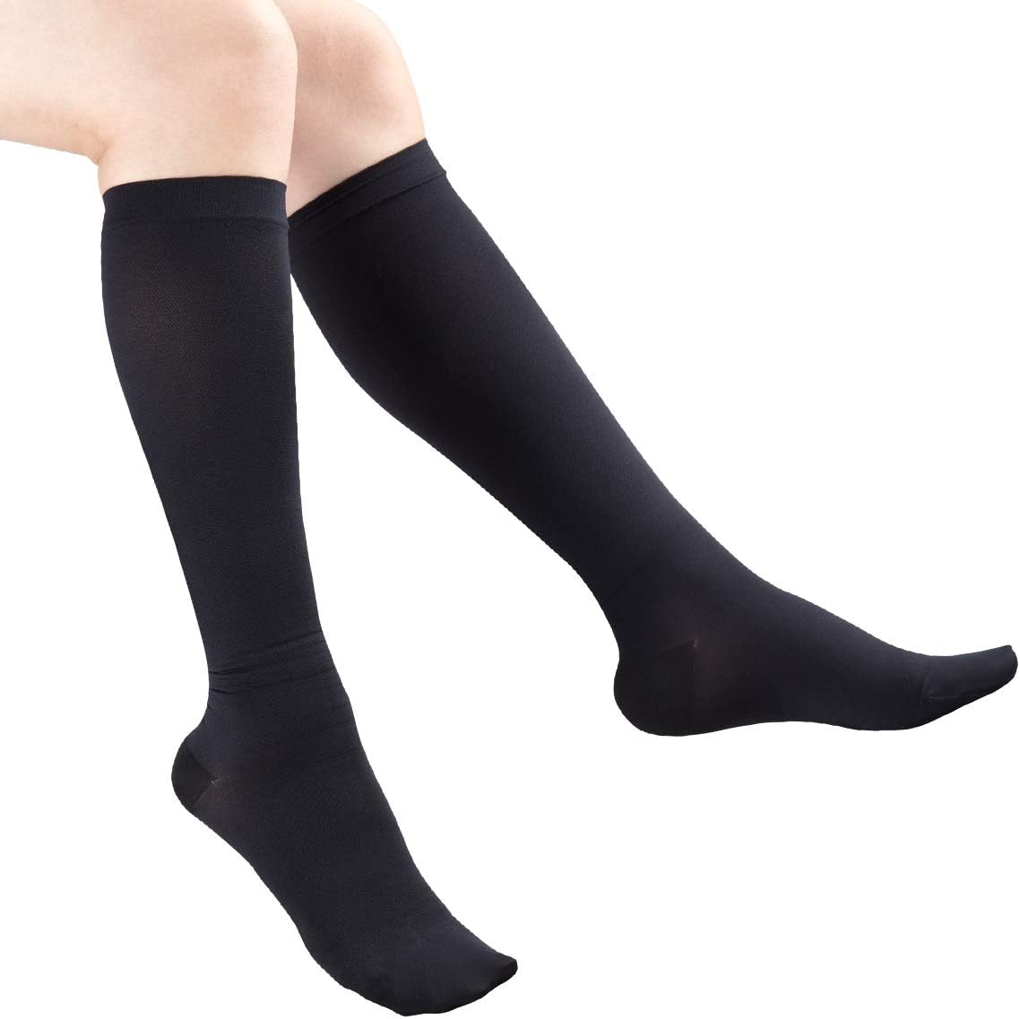 dacco 98454 L-LL Maternity Compression Socks, Hot Cut, Daytime, 1 Pair, Made in Japan, General Medical Devices, Black