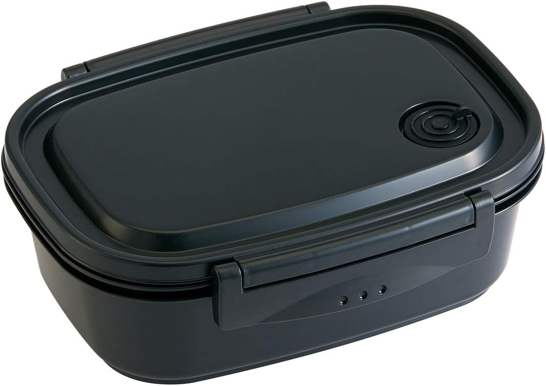 Skater Raku Light Lightweight Bento Box L Microwave Compatible 24.4 fl oz (720 ml) Black Sealed Container Storage Container XPM5