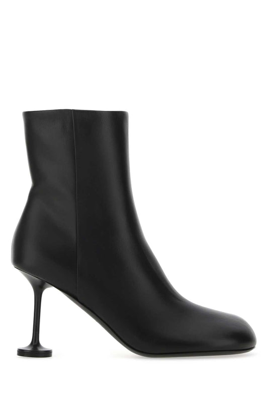 Balenciaga バレンシアガブラックレザーレディアンクルブーツ - Image 1